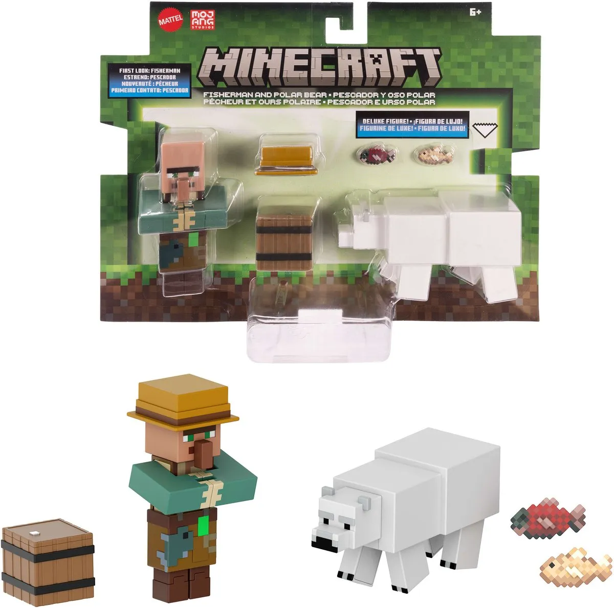 Minecraft Fisherman & Polar Bear Figuren