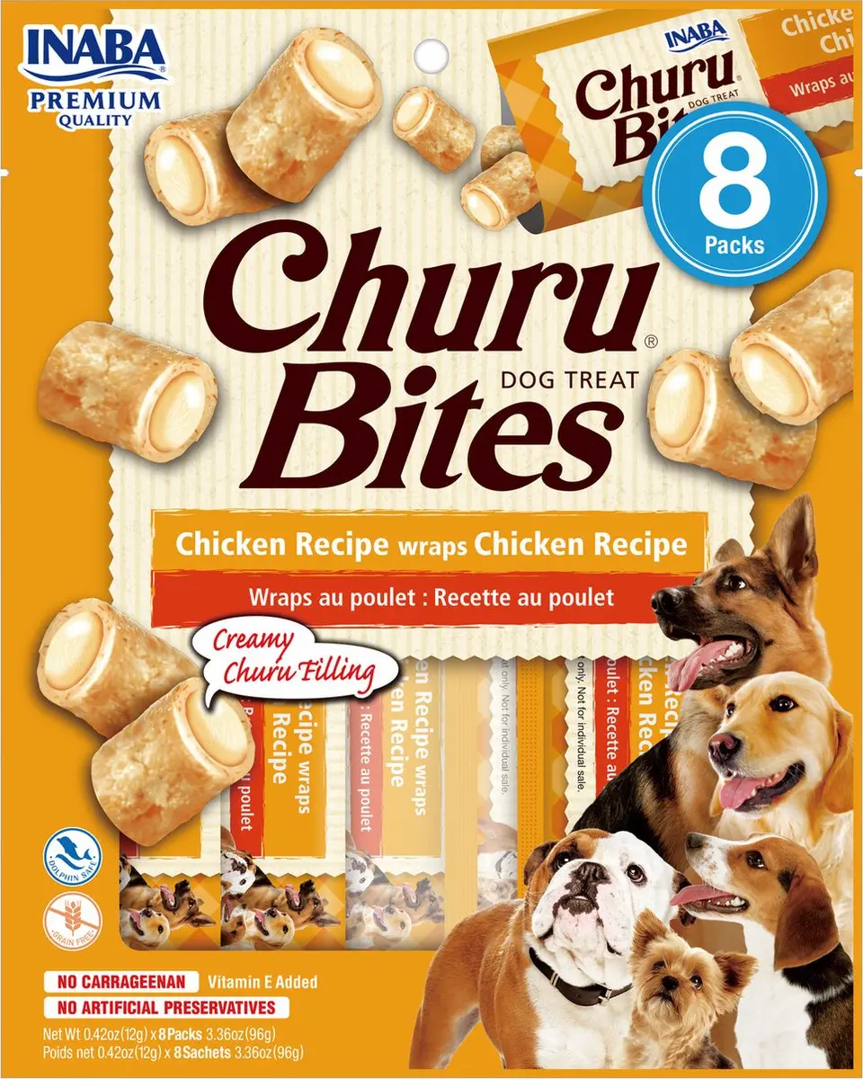 Inaba Bites Kip Wraps Hondensnacks