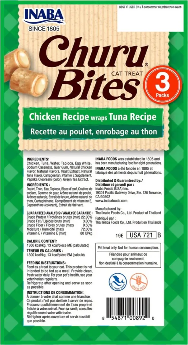 Inaba Churu Bites Kip Tonijn 42g