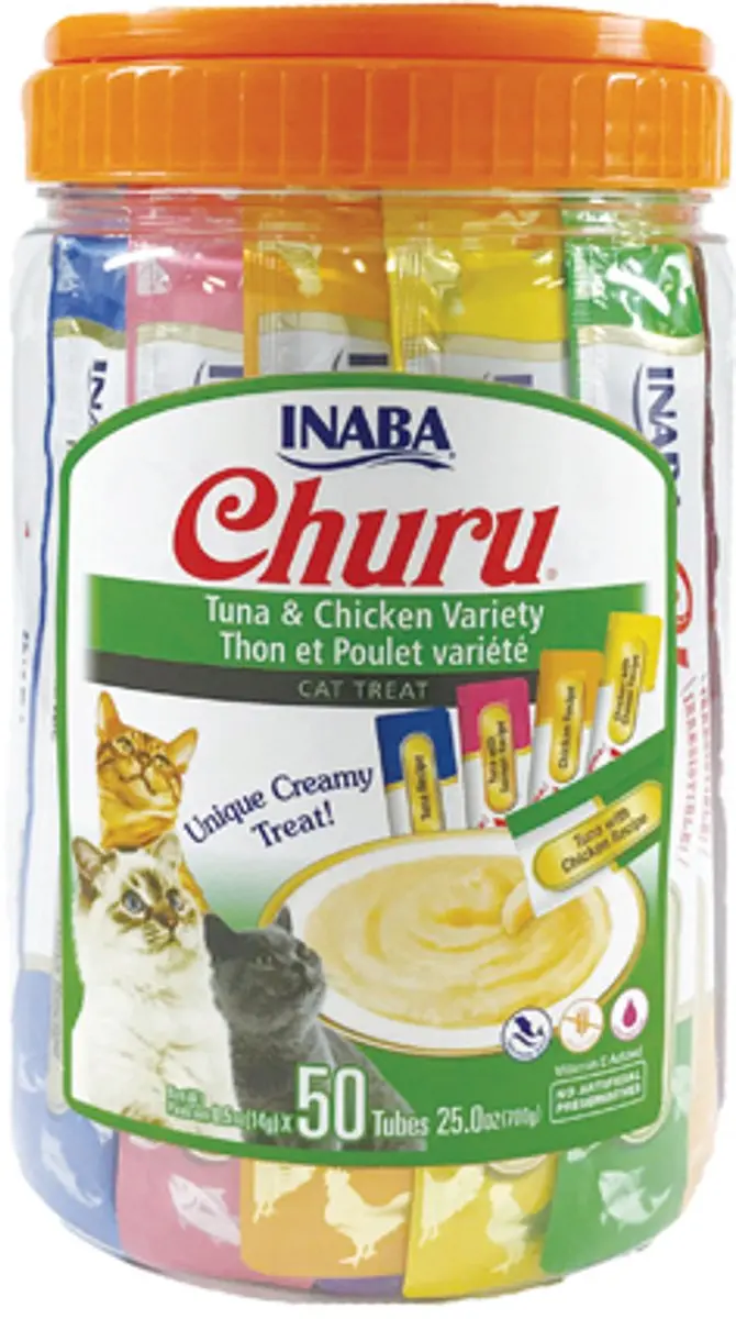 Inaba Churu Romige Tonijn & Kip Graanvrij - 50x14g