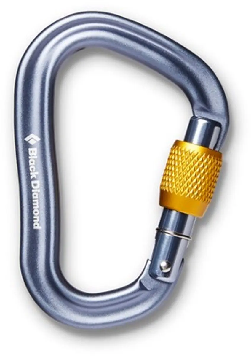 Black Diamond Vaporlock Screwgate Karabiner - Donkergrijs/Geel