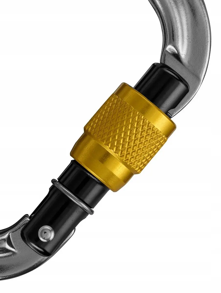 Black Diamond Vaporlock Screwgate Karabiner - Donkergrijs/Geel