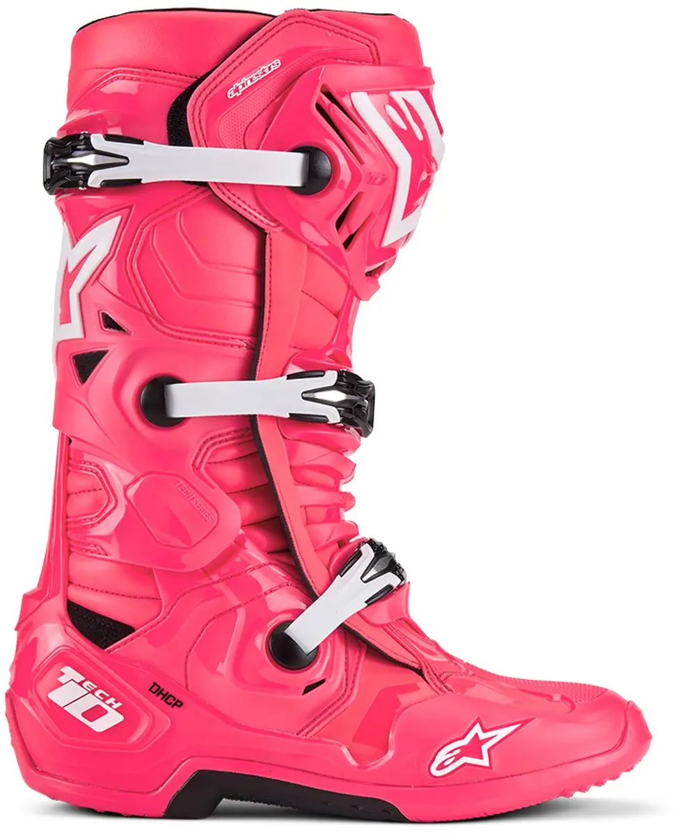 Alpinestars Tech 10 MX Laarzen - Diva Roze/Wit - 45/46 - afbeelding 2 van 6
