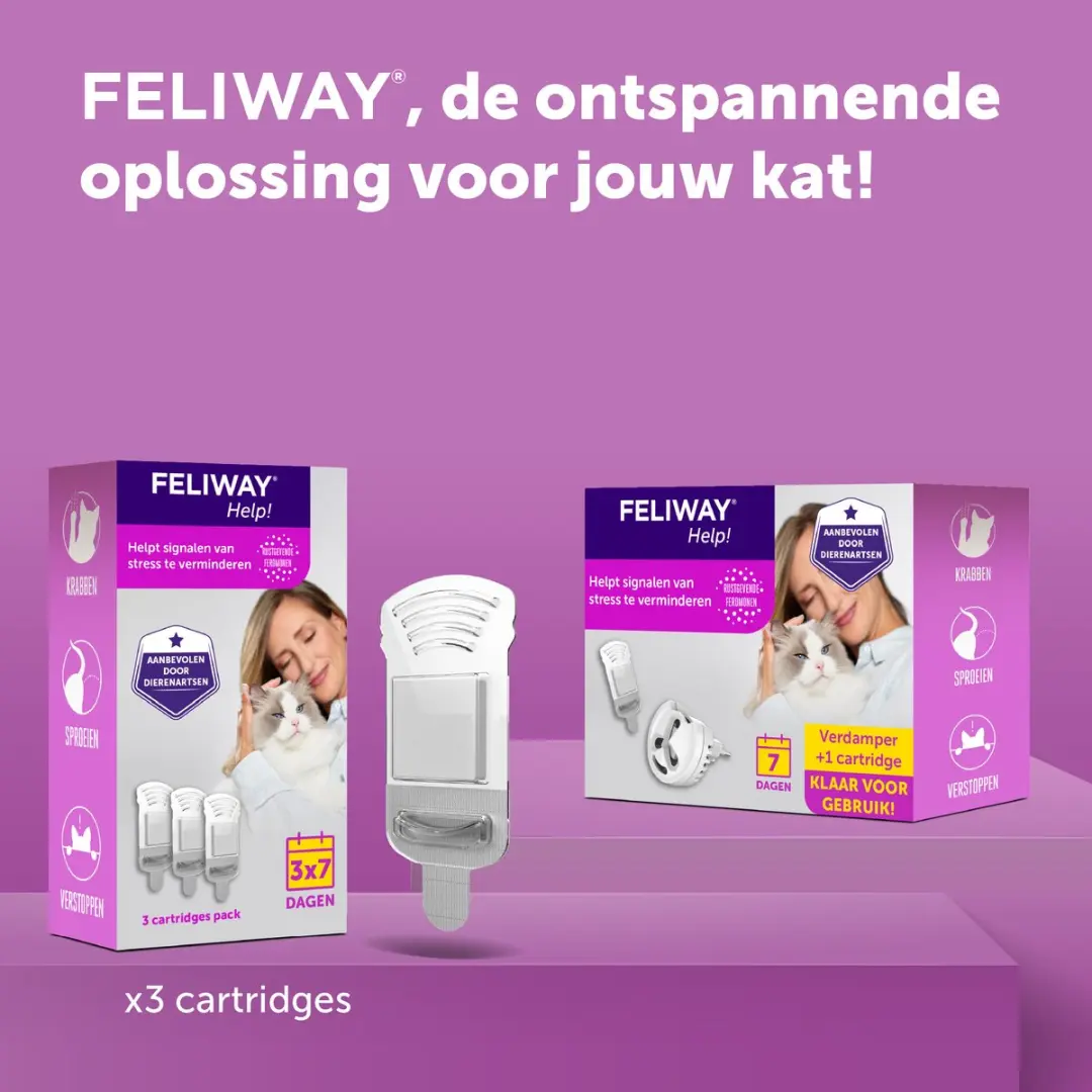 Feliway Help Navulset 3x 7 dagen - Katten