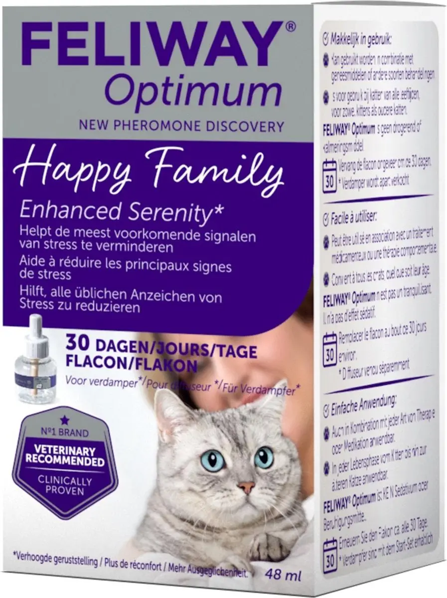 Feliway Optimum Navulling Kat 48ml - afbeelding 6 van 6