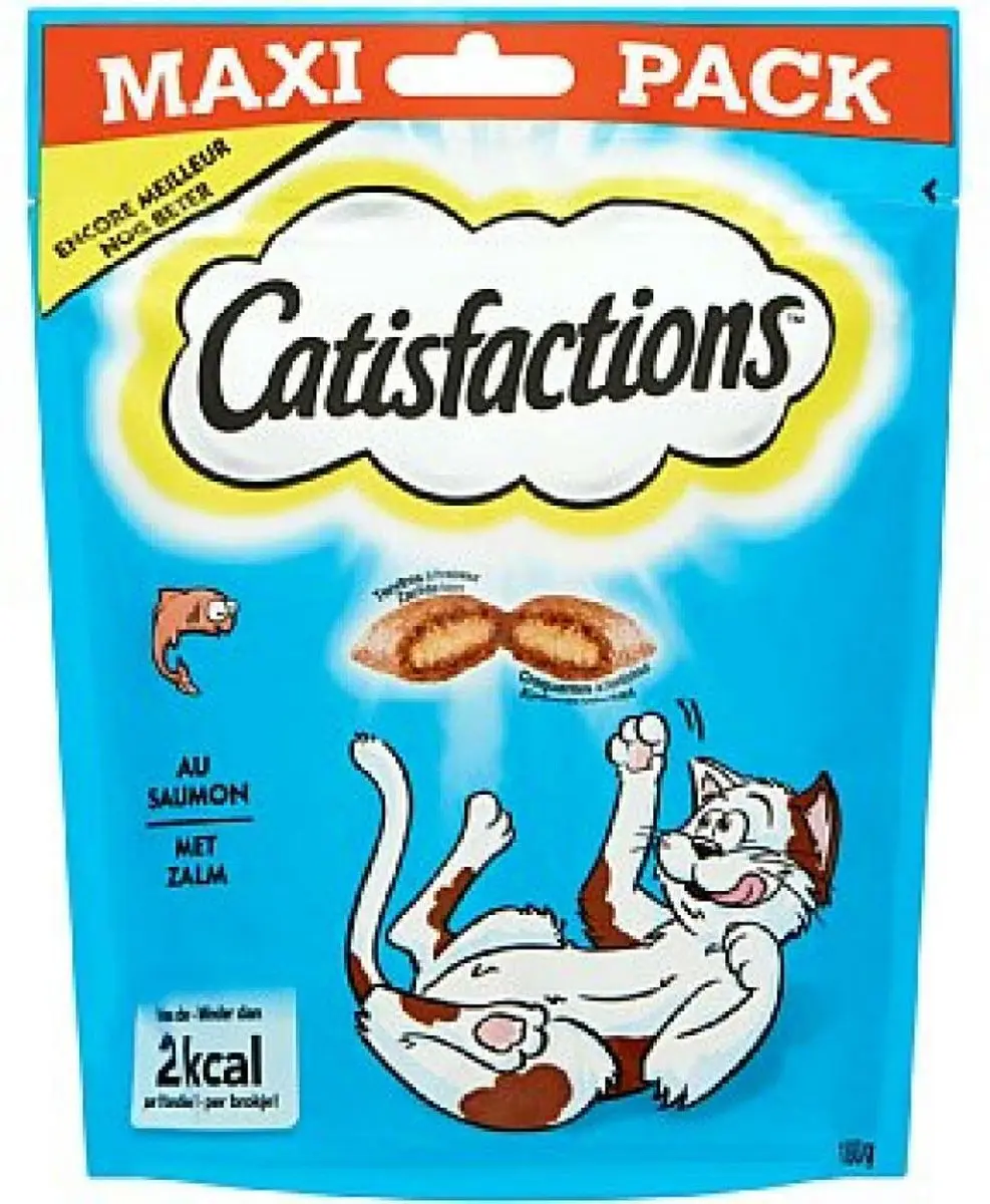 Catisfactions Megabox Kattensnoepjes Kip Kaas Zalm - 4x180g