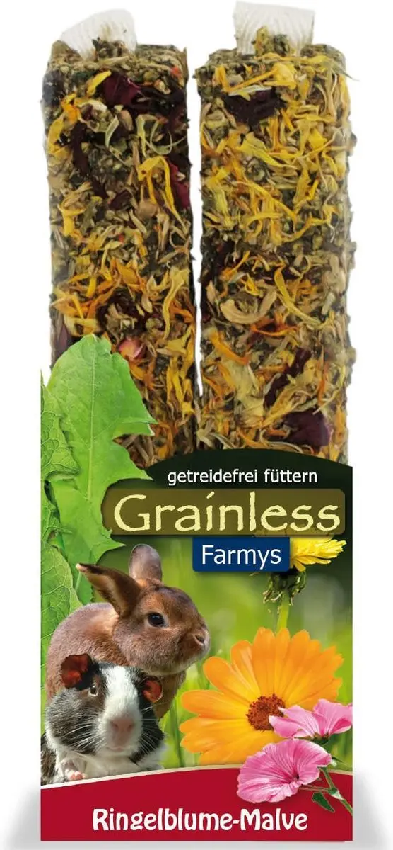 JR Farm Knabbelstick Calendula Stokroos 140g