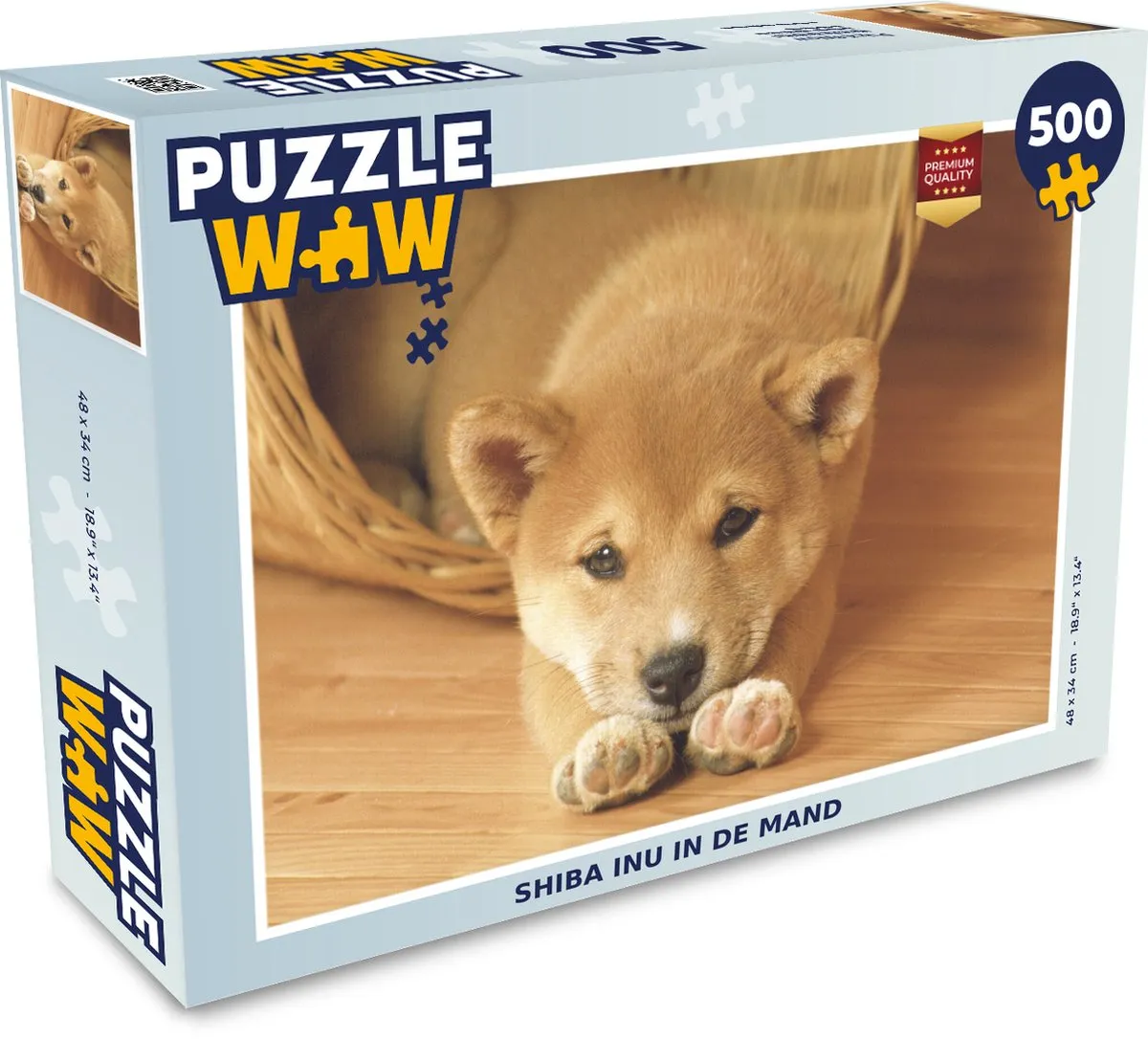 PuzzleWow Shiba Inu in de Mand Legpuzzel 500 Stuks