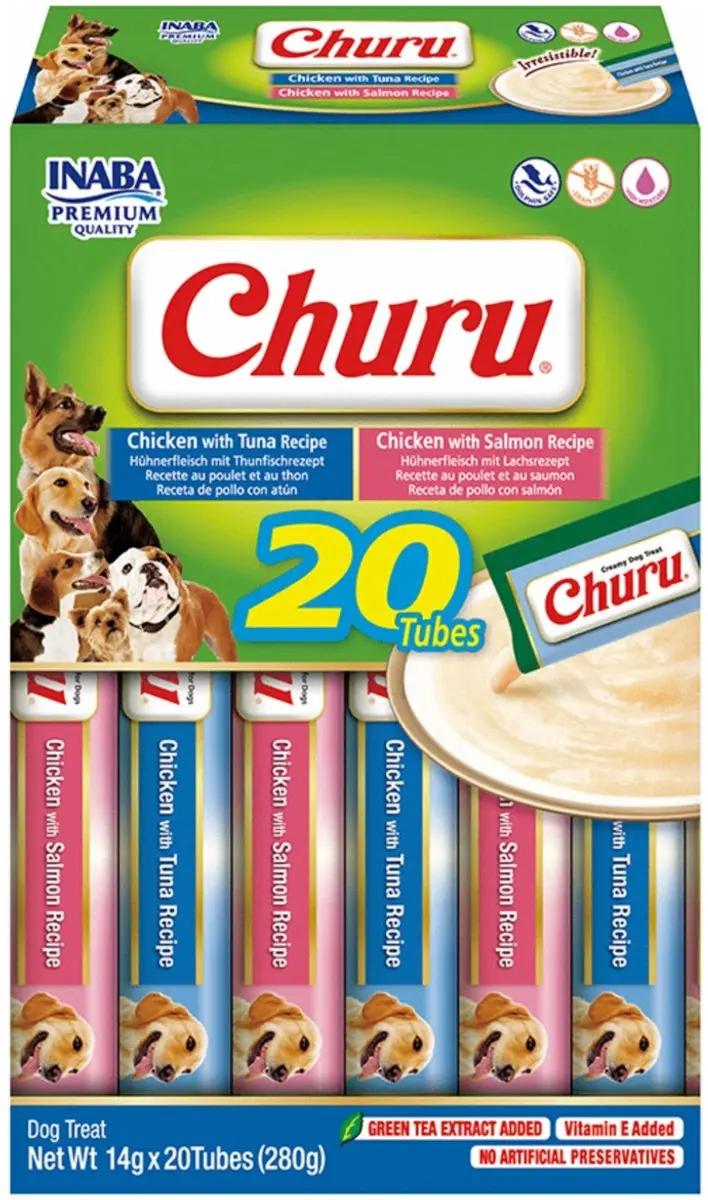 Inaba Churu Puree Multipack - 20x14g - Kip & Zeevissmaak