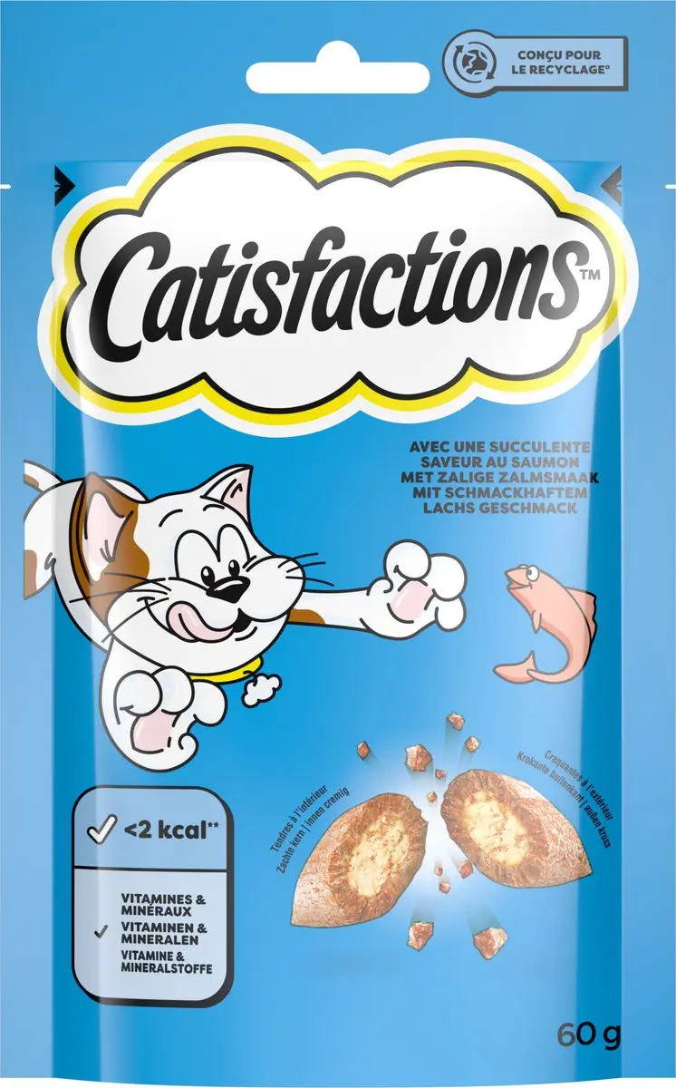 Catisfactions Kattensnoepjes Zalm - 6x60g