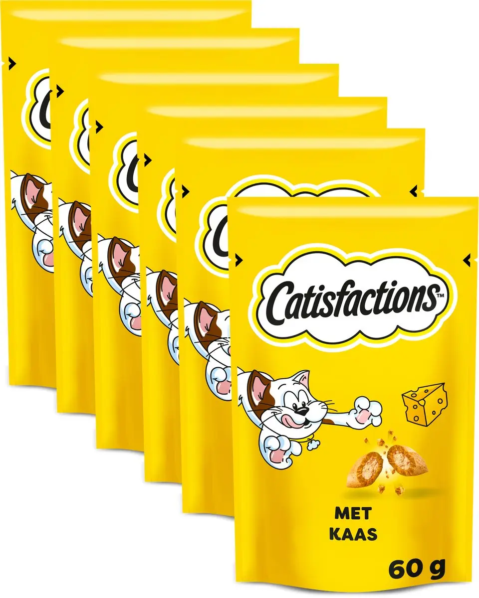 Catisfactions Kaas Kattensnoepjes 6x60g