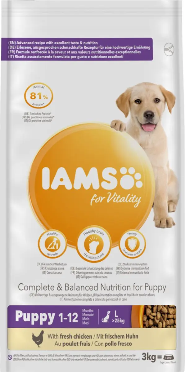 Iams Dog Puppy Junior Large Kip 3kg