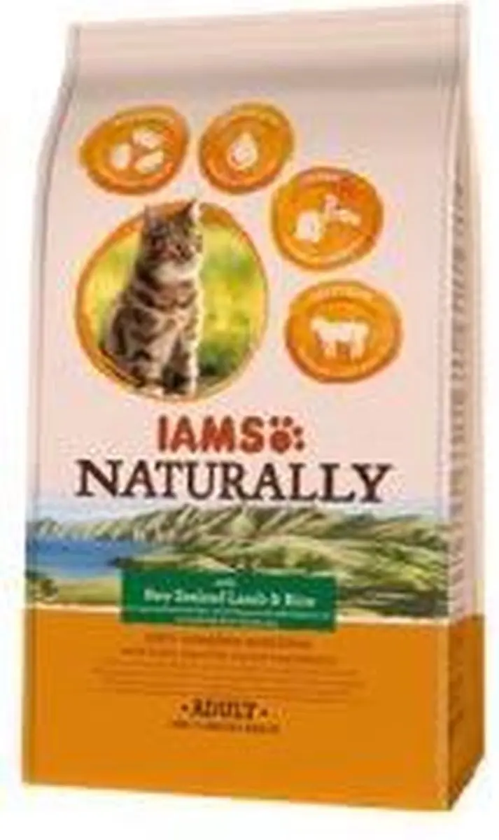 Iams Naturally Kat Adult Lam&Rijst 2.7kg