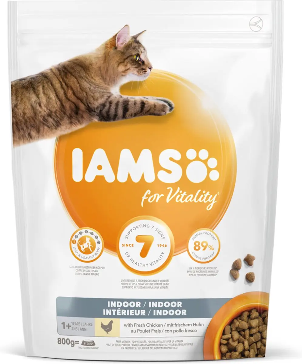 Iams Kat Adult Indoor Kip 800g