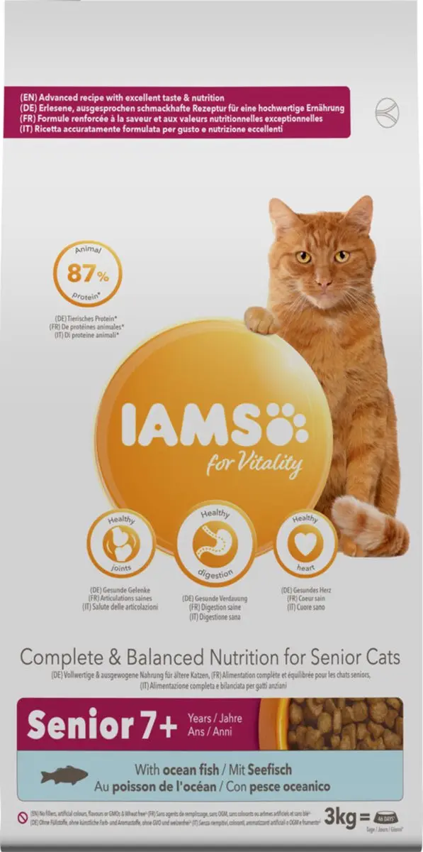 Iams Cat Senior 3kg - 3 Stuks