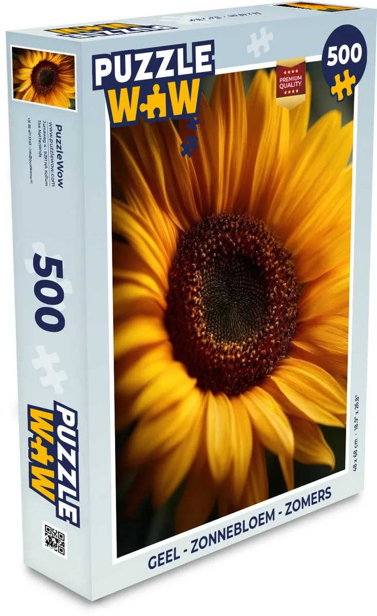 PuzzleWow Zonnebloem Legpuzzel 500 Stuks