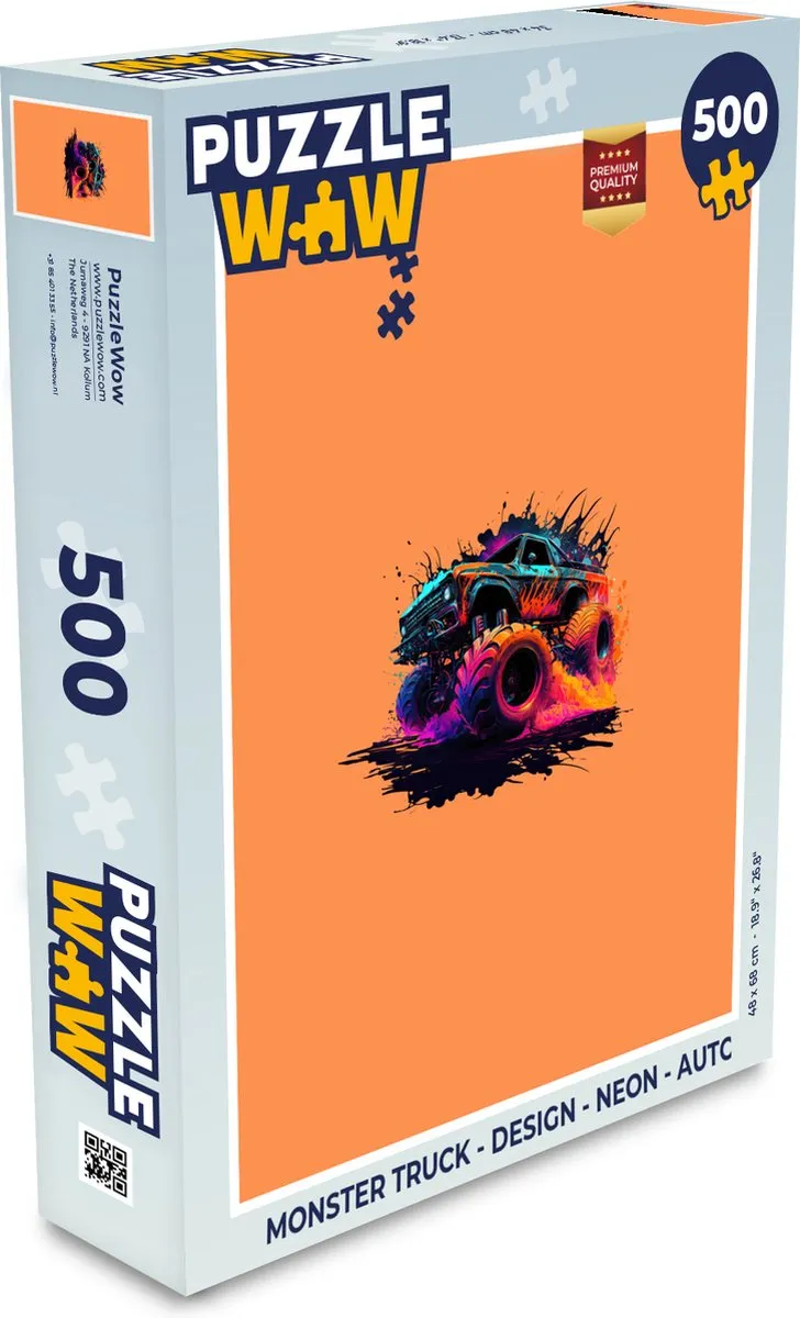 PuzzleWow Monster Truck Legpuzzel 500 Stuks