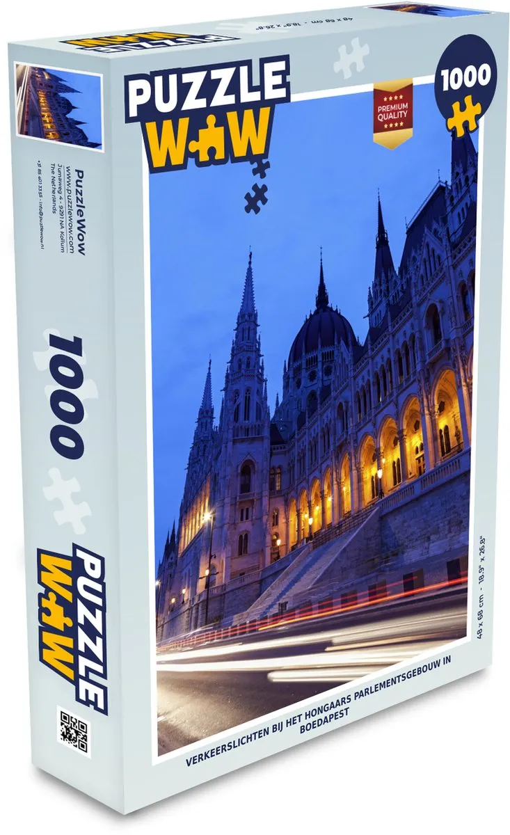 PuzzleWow Verkeerslichten Boedapest Legpuzzel 1000 Stuks - Multicolor