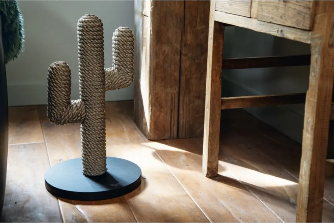 Designed by Lotte Cactus Krabpaal - 3 Paaltjes - Zwart - 35x35x60cm