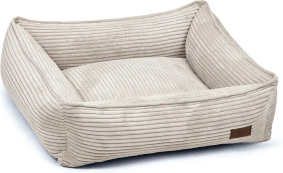 Designed by Lotte Ribbed Hondenmand Lichtgrijs 65x60x20cm