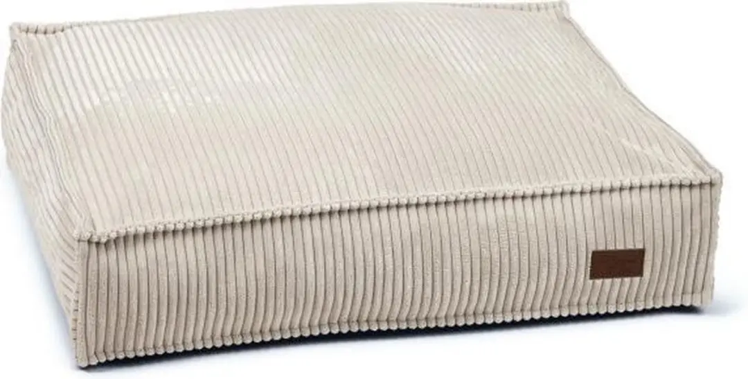 Designed by Lotte Ribbed Hondenkussen Lichtgrijs 70x55x15cm