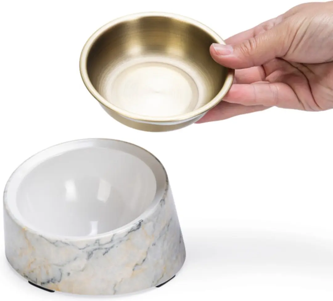 Designed by Lotte Vita Melamine Voerbak Kat - 160ml - Beige