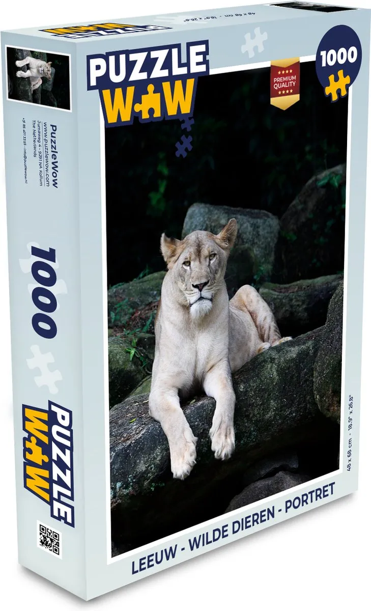 PuzzleWow Leeuw Wilde Dieren Legpuzzel 1000 Stuks