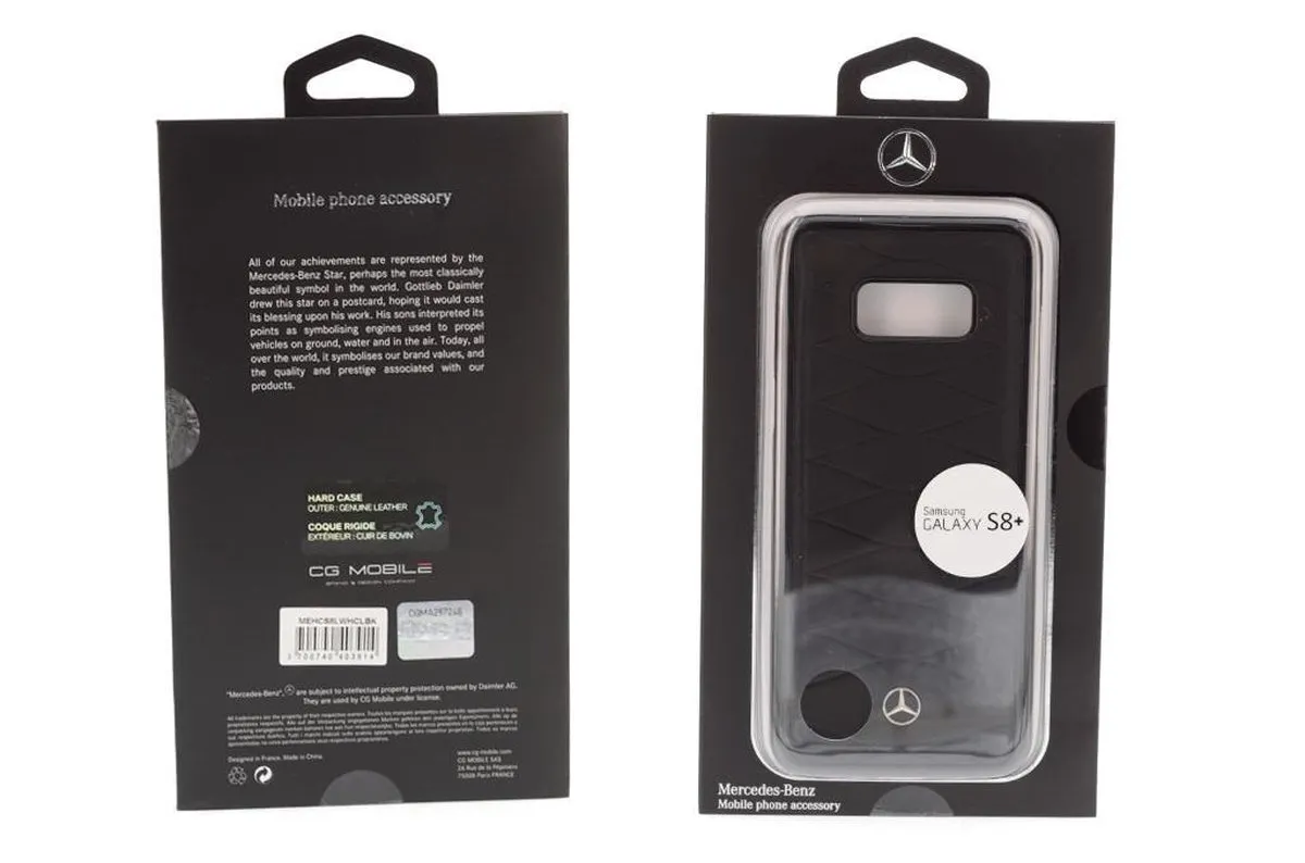 Mercedes-Benz Galaxy S8 Hoesje - Zwart - Leer