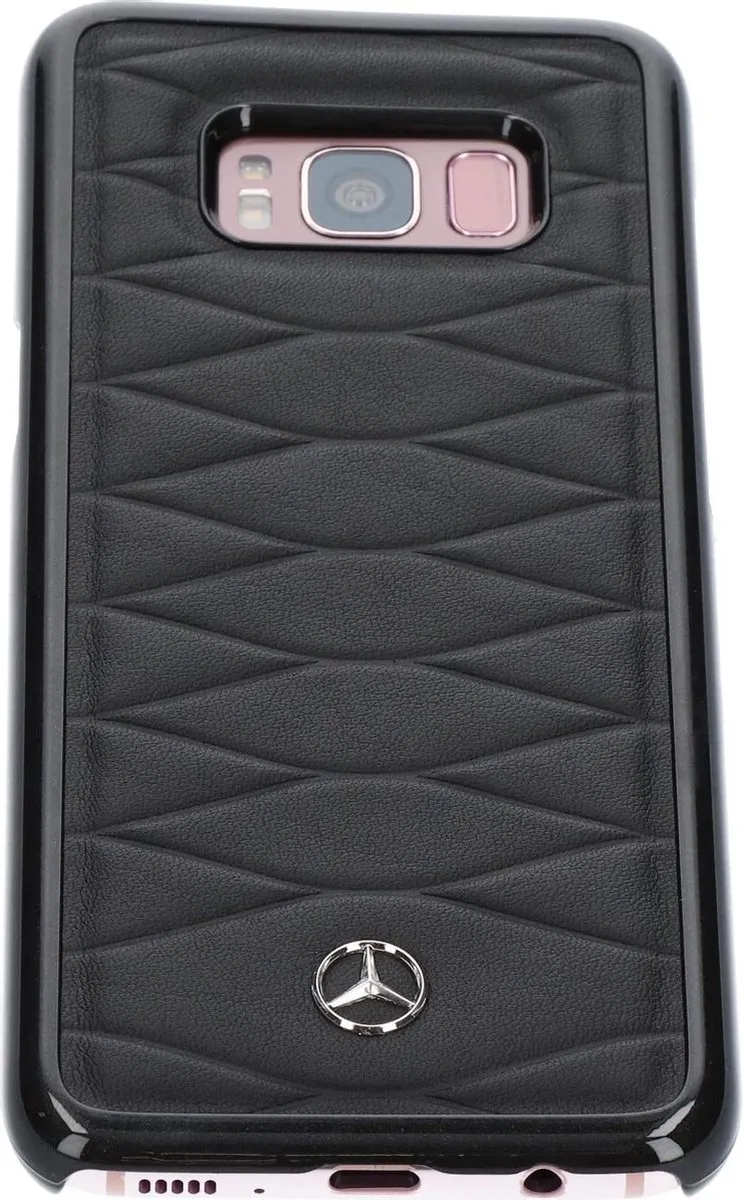 Mercedes-Benz Galaxy S8 Hoesje - Zwart - Leer
