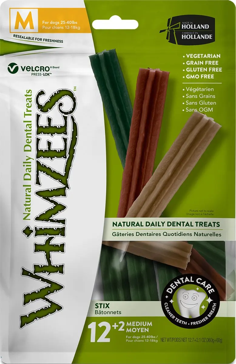 Whimzees Stix M Kauwsnacks voor Hond - 12 Stuks
