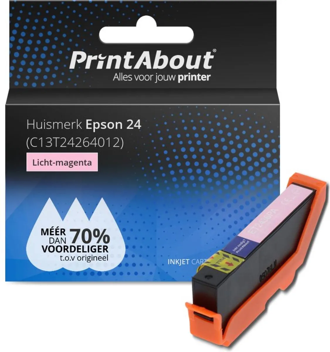 PrintAbout Inktcartridge C13T24264012 Licht-magenta - 15.5ml - Epson