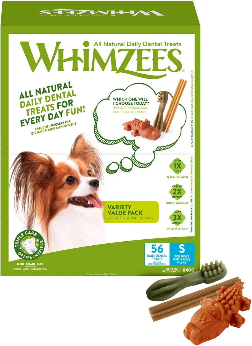 Whimzees Variety Box Kauwsnacks voor Honden - 56 Stuks