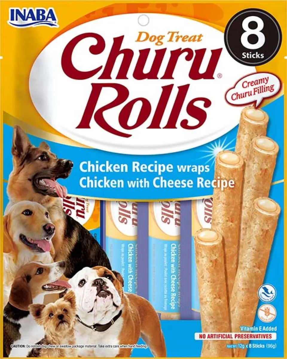 Inaba Churu Hondensnacks Rolls Kip & Kaas