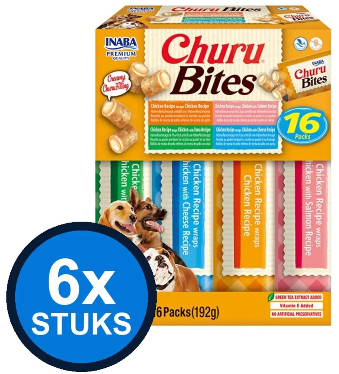 6x Inaba Churu Bites Hond Mix