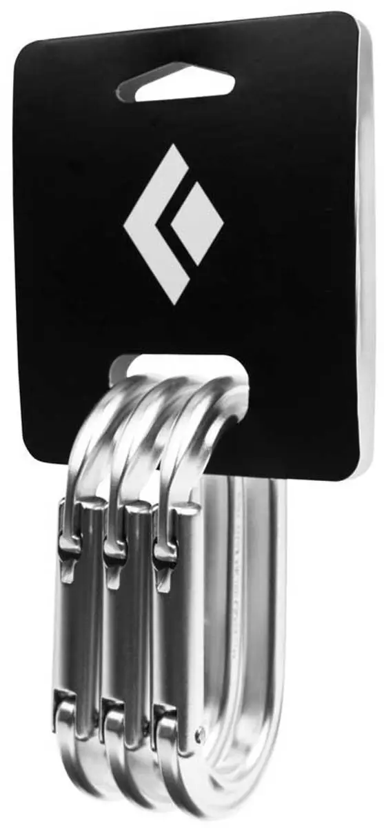 Black Diamond Ovale Karabijnhaak 3 Stuks - Zilver
