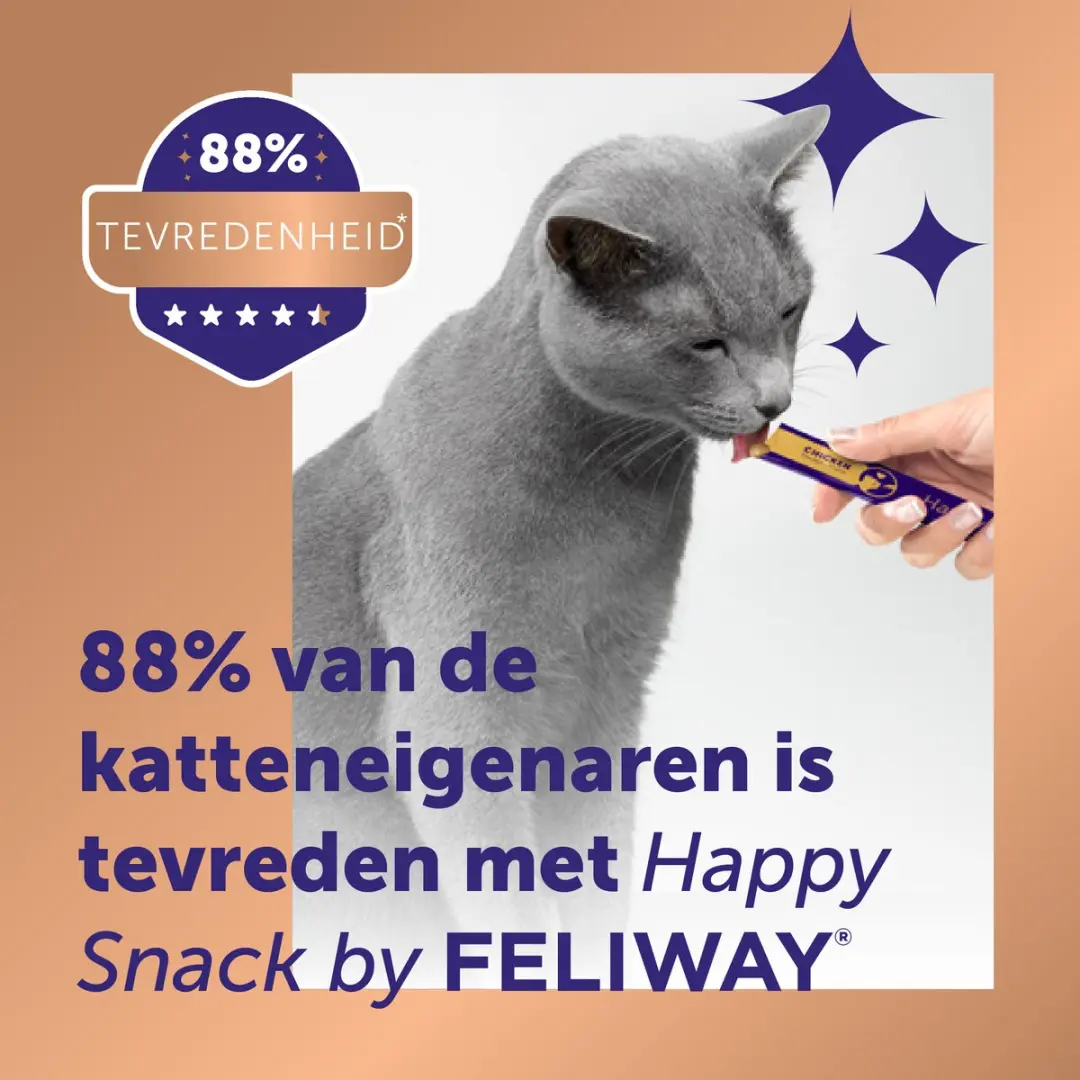 Feliway Happy Snack Kattensnack Kippensmaak 6x15g