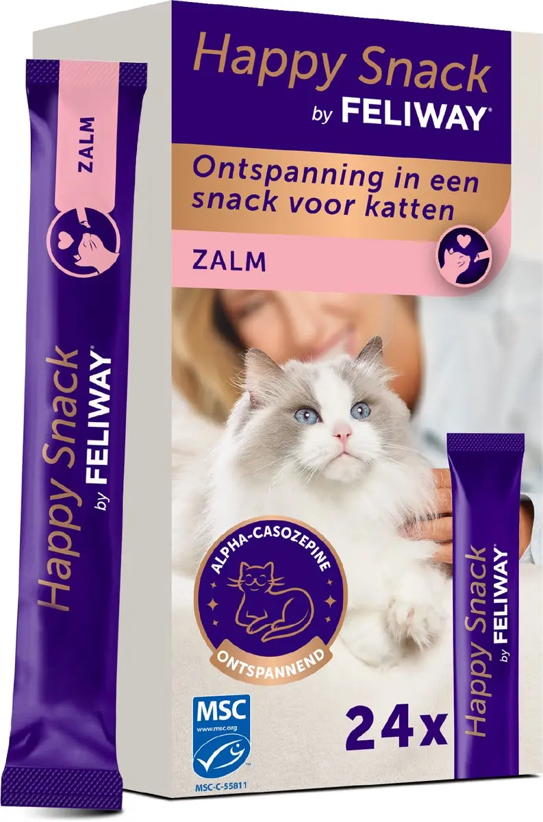 Feliway Happy Snack Zalm 24 Sticks