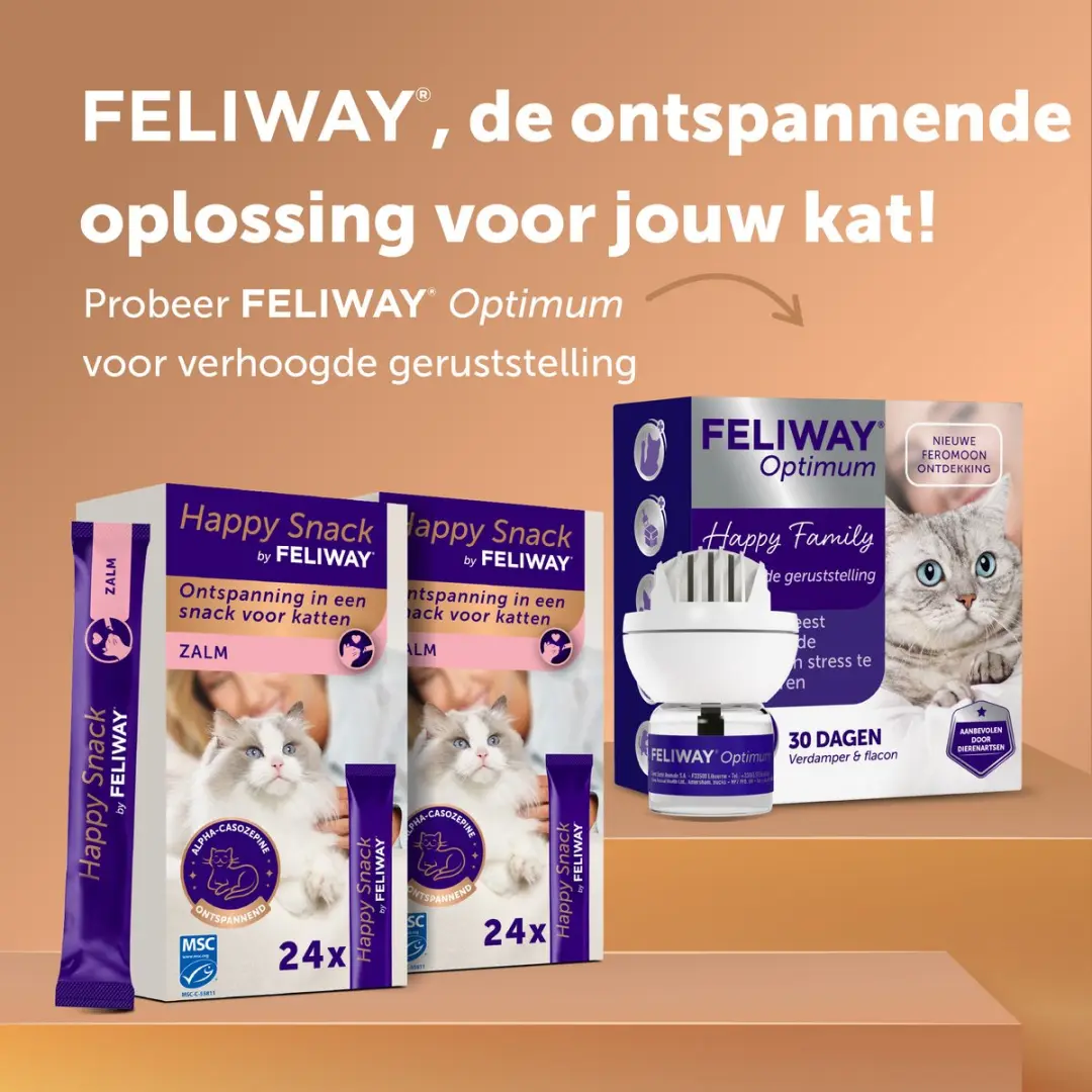 Feliway Happy Snack Zalm 24 Sticks - 360g