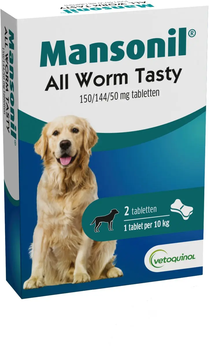 Mansonil All Worm XL Hond Tasty Bone - Anti-wormmiddel 2 tabletten - afbeelding 5 van 6