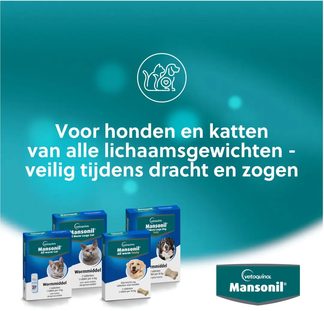 Mansonil All Worm XL Hond Tasty Bone - Anti-wormmiddel 2 tabletten - afbeelding 3 van 6