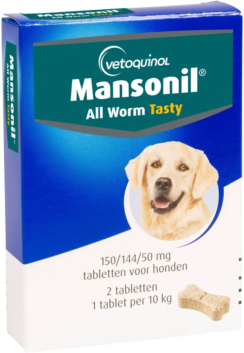 Mansonil All Worm XL Hond Tasty Bone - Anti-wormmiddel 2 tabletten - afbeelding 4 van 6