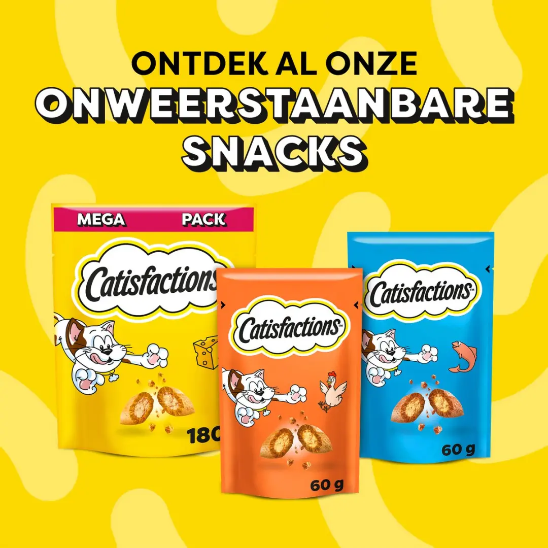 Catisfactions Kattensnoepjes Kip & Eend Mix - 6x60g