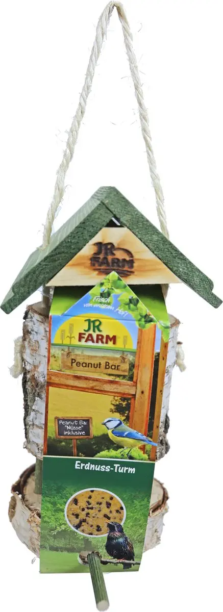 JR Farm garden-Pindastaafhouder met pindastaaf-350 gram-buitenvogelvoer