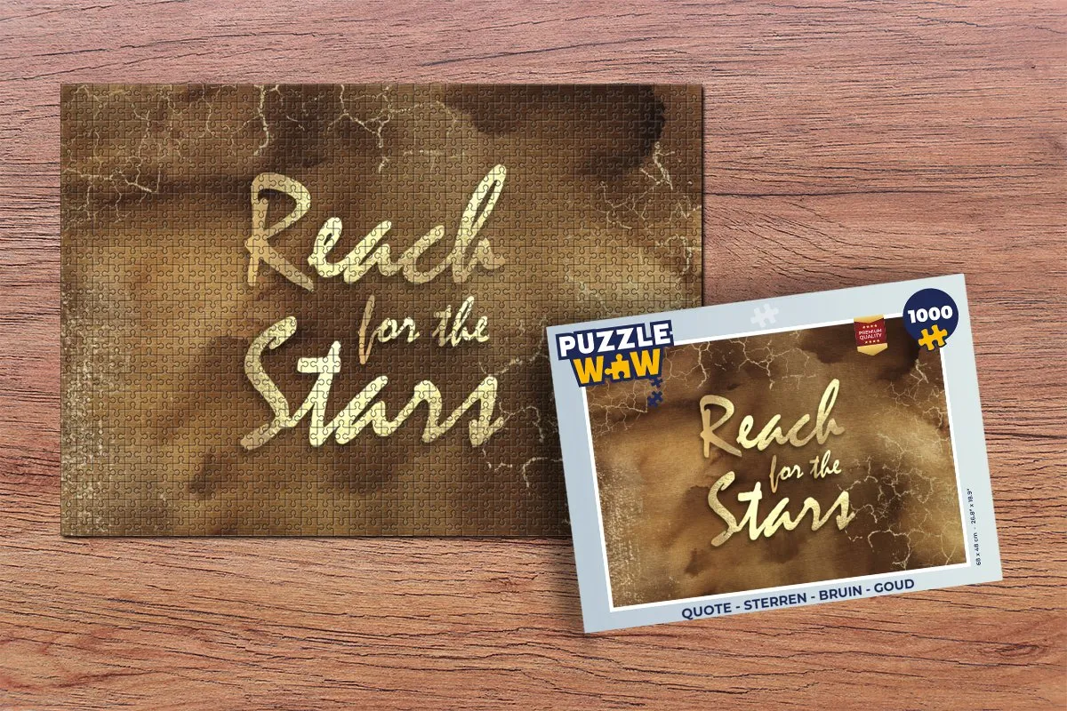PuzzleWow Quote Sterren Legpuzzel 1000 Stuks - Multicolor