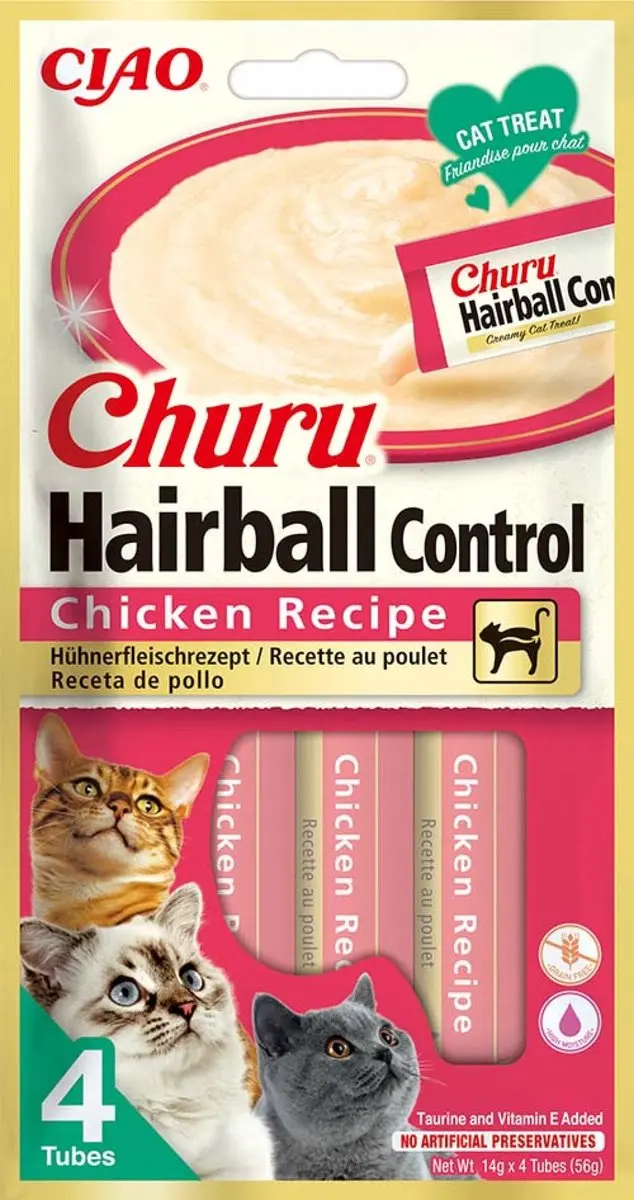 Inaba Churu Romige Haarballen Controle