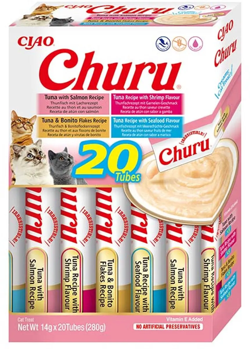 Inaba Ciao Churu Zeevruchten Kattensnack - 20x14g