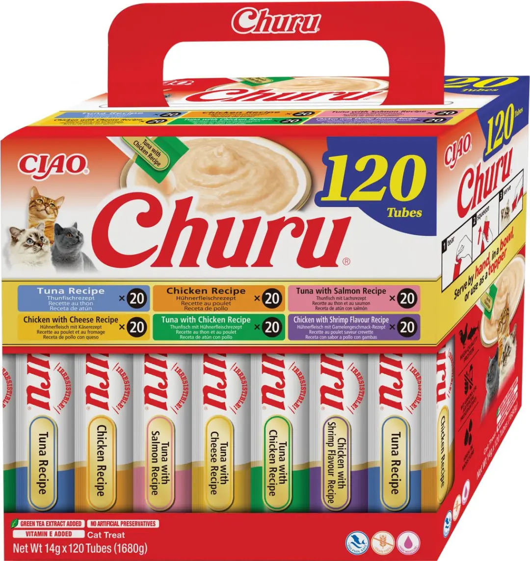 Inaba Ciao Churu Creamy Puree Kip & Tonijn - 120x14g