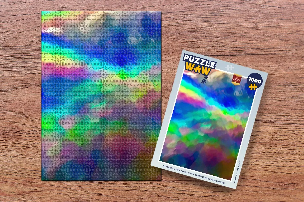 PuzzleWow Psychedelisch Legpuzzel 1000 Stuks - Multicolor