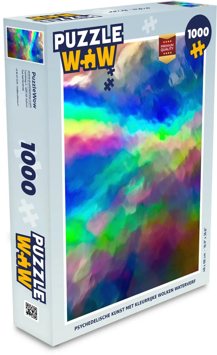 PuzzleWow Psychedelisch Legpuzzel 1000 Stuks - Multicolor