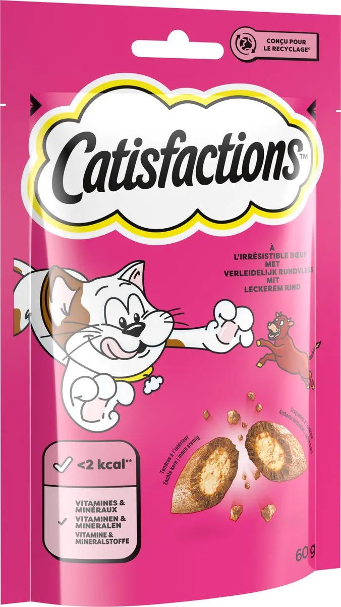 Catisfactions Kattensnoepjes Rund 6x60g